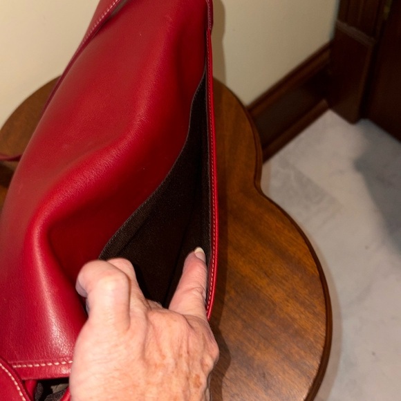 Coach Legacy vintage Duffel Bag smooth leather Red Silvertone HW. Excellent - Picture 8 of 17